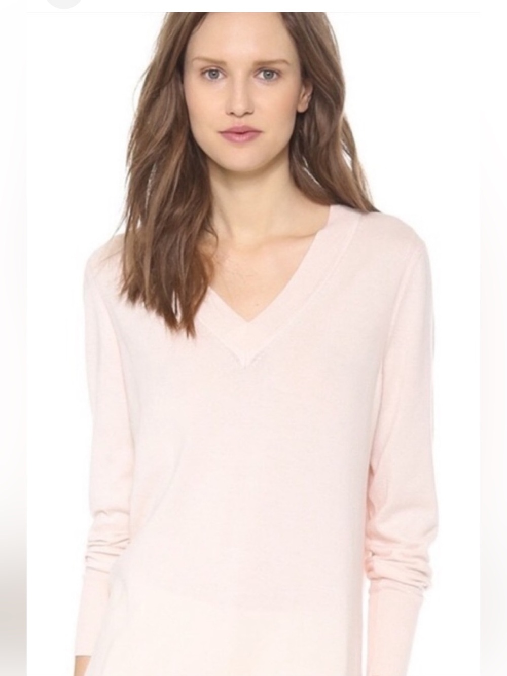 Cashmere rag & bone Blush V-Neck Knit Top XS/S/M